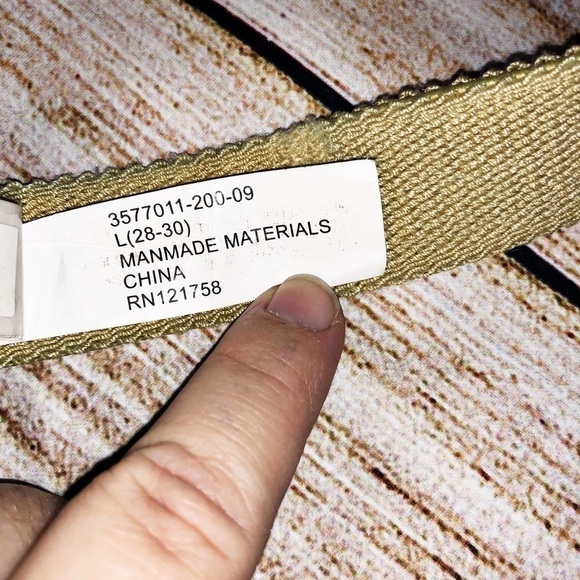 Classic Belt / khaki canvas and Brown belt Size L - Picture 4 of 5